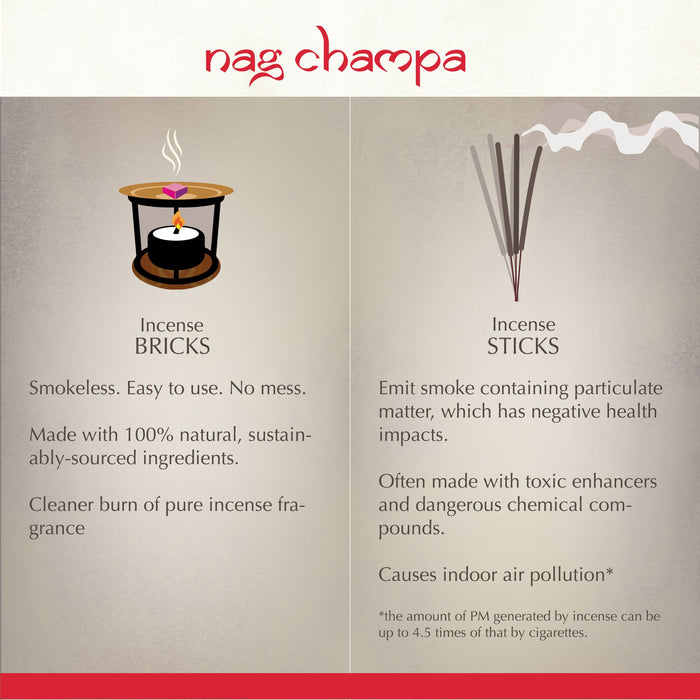 Nag Champa Incense Bricks & Burner - Super Set