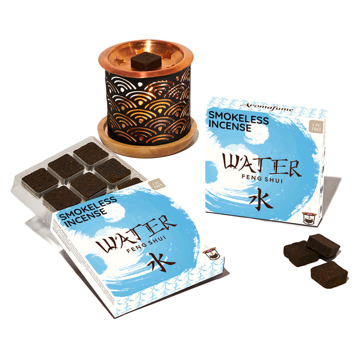 Water Element - Incense Bricks & Burner Set