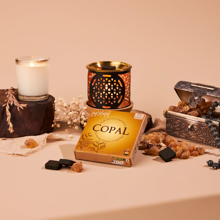 Copal Incense Bricks & Flower of Life Burner