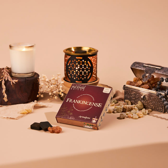 Frankincense Incense Bricks & Burner Set