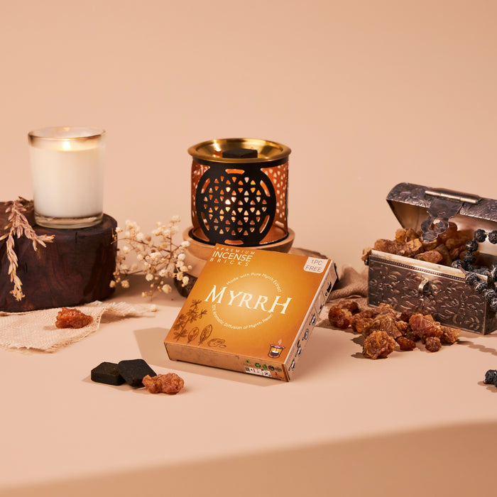 Myrrh Incense Bricks & Burner Set