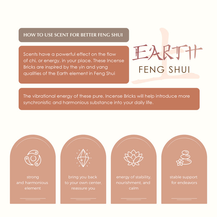 Earth Element - Feng Shui Incense Bricks