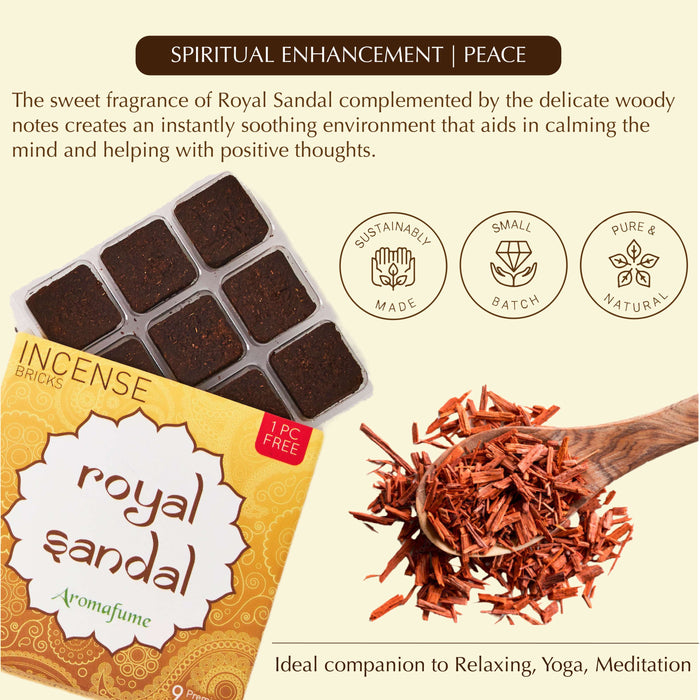 Royal Sandal Incense Bricks Refill Pack