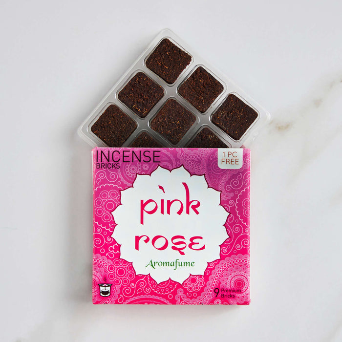 Pink Rose Incense Bricks Refill Pack