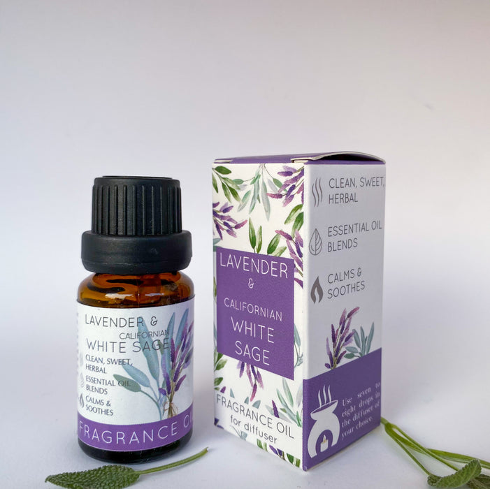 White Sage, Lavender & White Sage, Rose & White Sage Essential Oil Diffuser Blend